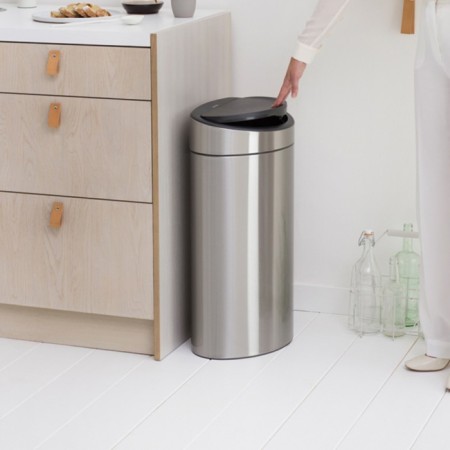 Garbage bucket Brabantia Touch Bin New, with protection against fingerprints, steel color, 40 liters-3