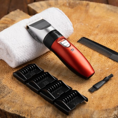 Luazon Ltri-22 haircut machine, 2.5 W, 3/6/9/12 mm, ceramic. knife, battery, red