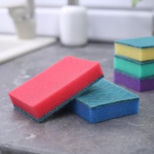 A set of household sponge with a cleaning layer of the Super Dilan, 10 × 7 × 2.5 cm, 5 pcs