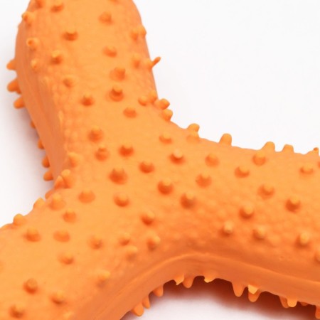 Brying toy for dogs from latex "Boomerang", 12 cm, yellow-3