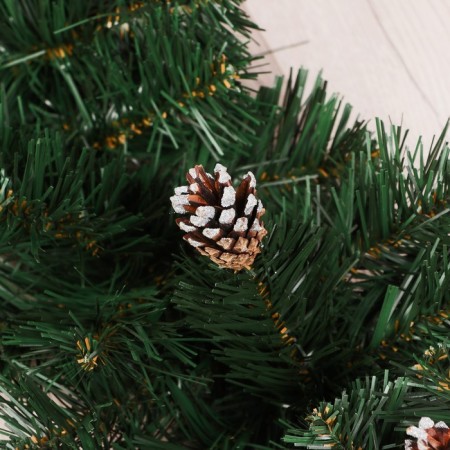 Garland coniferous "fireplace" cones silver d -30 cm length -160 cm-1