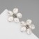 Earrings with pearls "exclusive" Flower Hope, Color Silver