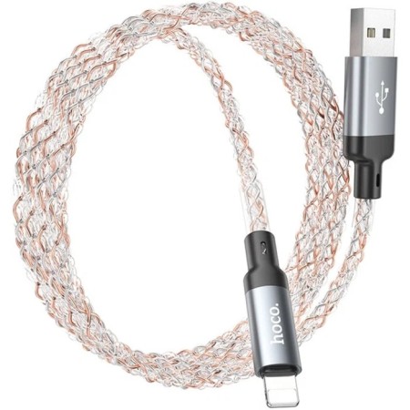 Hoco U112, Lightning cable, 2.4 A, 1 m, luminous, gut-6