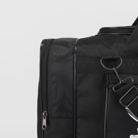 Road bag on lightning, 3 external pockets, a long belt, black color-3