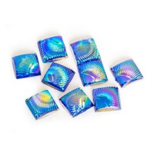 Plastic design TNL, square, blue, 10 pcs