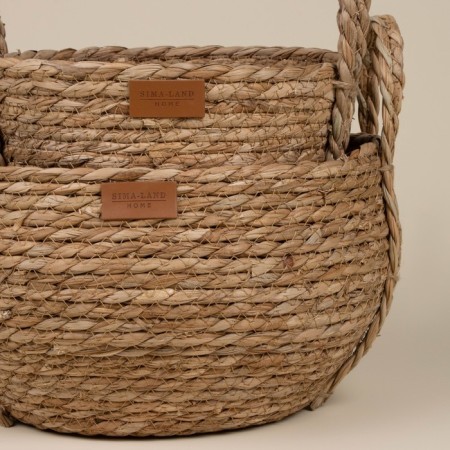 SL Home storage baskets, wicker, handmade, 2 pcs: 22 × 21 × 20 cm, 27 × 24 × 22 cm-3