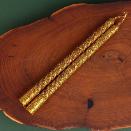 New Year's twisted candles with the decor "warmth in the new year!",-7