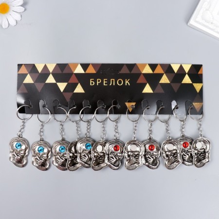 Breek Metal "Skull - Silence" silver mix 4x2.5 cm-4