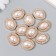Decor for creativity plastic, rhinestones "Pearl oval" set of 10 pcs 2x2.3 cm