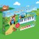 Musical piano "Blue Tractor", sound, blue color