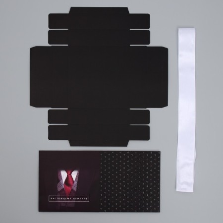 Gift folding box, packaging, “real man”, 15 x 15 x 15 cm-7
