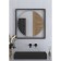 Mirror in a baguette frame with LED lighting 15 W, 70x70 cm, sensory switch, neutral white with