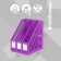 Paper tray is vertical 3-section, assembly Erich Krause Classic, Vivid, purple