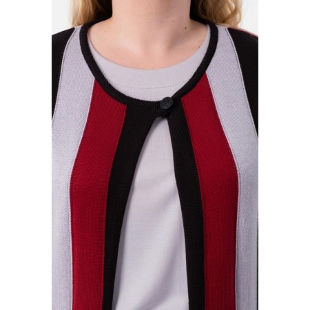 Cardigan female, size 56, burgundy color-8