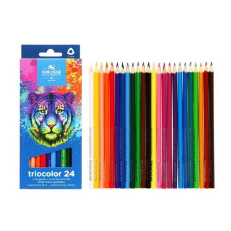 Pencils 24CV K-I-N 3134 Triocolor Tiger, trihedral, cards/UP