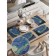 A set of napkins for setting the Star Night table, rectangular, rounded edges, size 30x46 cm, 4 pcs