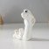 Souvenir Ceramics "White Cobra with a hill" with gold 2.5x6.5x8 cm