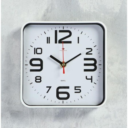 Watching clock, interior "classics", 19 x 19 cm, silent, white corps