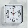Watching clock, interior "classics", 19 x 19 cm, silent, white corps