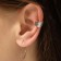 Earrings "Kaffa" image, color silver, set
