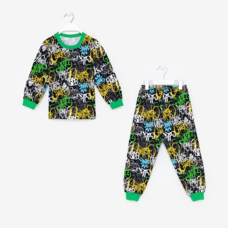 Pajama nursery was formed, black color/inscriptions, height 116 cm-5