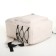 School backpack of textiles on a zipper, 3 pockets, white color