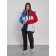 Ski jacket female winter, size 50, red color