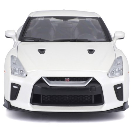 BBURAGO Nissan GT-R 2017, Die-Cast, 1:24, opening doors, white color-9