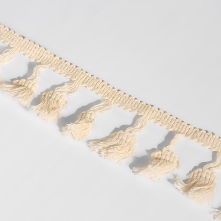 Decorative braid "Furger", 45 mm, 10 ± 1 m, beige color-1