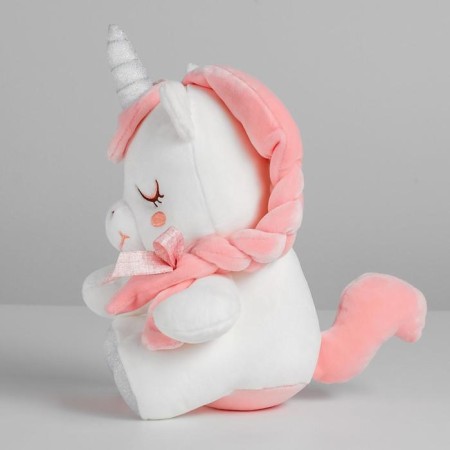 Soft toy "Unicorn", 22 cm, pink color-1
