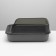 Toilet with transparent sides with a scoop and filter, 40 x 28 x 16 cm, gray