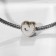Talisman "Heart" with a pattern, white color in silver