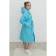 Baby waffle robe, height 164 cm, turquoise color