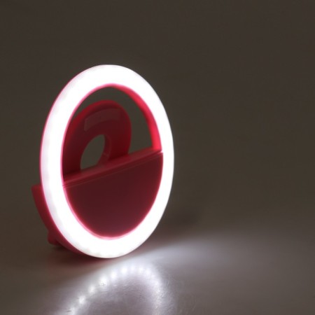 LED ring lamp for Luazon Aks-06, 3 modes, 80 mAh, pink-1