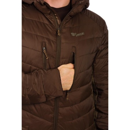 Jacket with hood men's Pride Mangust, nylon, brown, rr 48-50 growth 170-176-10