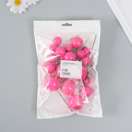 Decor for creativity "Balls Fuchsia" d = 2; 3; 3.5 and 4 cm set 20 pcs-5