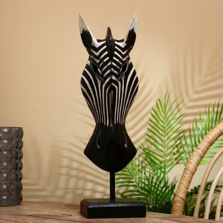 Mask "Zebra" on the stand, Albezia 50 cm-1