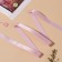 Glass for straps, shiny, 10 mm, 10 ± 0.5 m, pink color