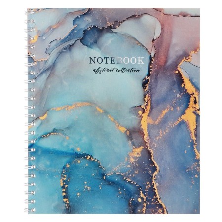 Notebook of 48 sheets in a cage on a crest, liquid, cover shaking cardboard, UV-lak, OFSET block, 4V MIX-6