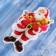Santa Claus with toys glass 11x17.5 cm, red