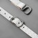 Shoe strap, artificial leather, 58 cm, 8 mm, 2 pcs, white color