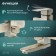 Zein bath mixer, square, short surge, with a shower set, stainless steel. Steel, satin