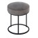 Banquet, 400 × 400 × 480 mm, black metal muar / nubuk cappuccino dark