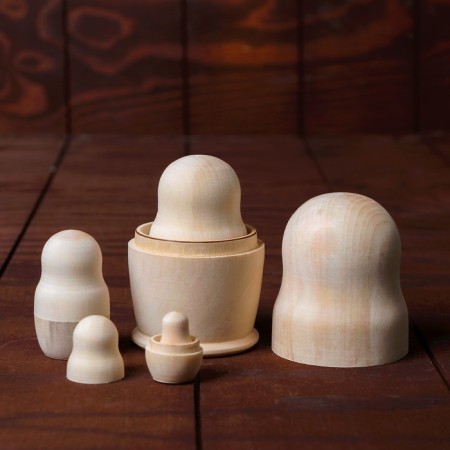 Matryoshka 5 in 1, unpainted-1