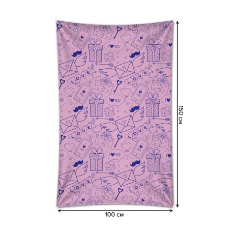 Decorative panel with photo printing "Messages of love", vertical, size 100x150 cm-1