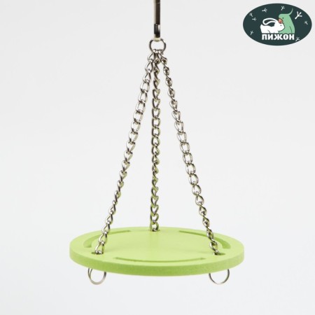 Rodents for rodents round on chains, 8.5 x 7 cm, foamed PVC, green