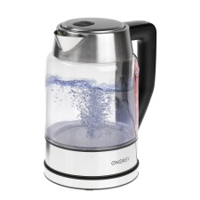 Electric kettle Energy E-207t, glass, 1.7 l, 2200 watts, gray-black