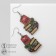Earrings "School" books, colored in silver