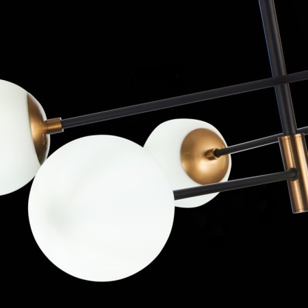 Ceiling Ceiling ST LUCE. SL1203.402.06. Limano. 6x40 watts, E27, 98.5x98.5x33.7 cm, bronze color, black-9