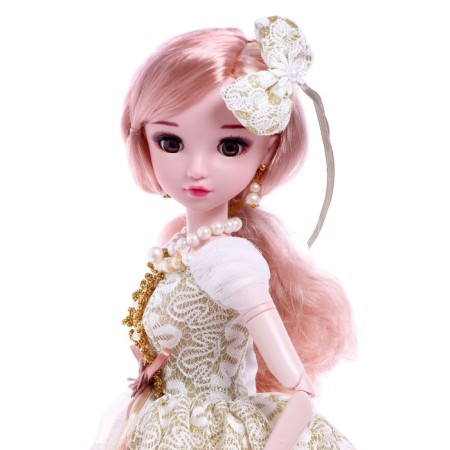 Interactive hinge doll "Olya" in a dress, with a remote control-1